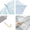 Waterfront Umbulatio Airy Light Long Umbrella in Sketch Flower Powder Pink, 58cm, Slim and Lightweight, Windproof for Women (U158-0786LP2-B0)
