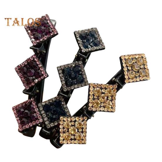 

3/4 шт. заколки для волос для девочек сверкающие стразы цветы декор шпильки для волос двухслойный дизайн челки шпильки аксессуары для волос F