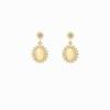 Retro Court Elegant Morning Ray Faux Cat's Eye Diamond-Stud Earrings