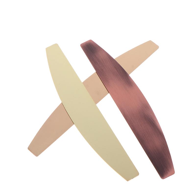 Half Moon Stainless Steel Nail File Base with Disposable Pad Function for Hygienic Professional Quality Home Manicures