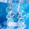 1 Pair Unique Quirky Creative Fashionable Minimalist Acrylic Bubble Dangle Earrings, Cute Everyday Jewelry for Women