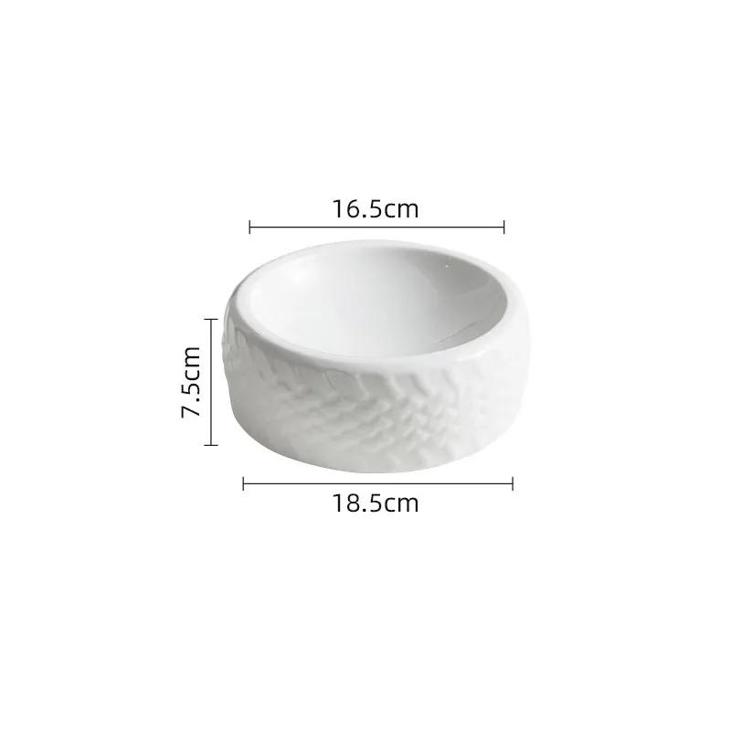 Creative Tire Shaped Ceramic Dinner Plate Restaurant Soup Plate Dessert Plate Snack Plates Pasta Plates Solid Color Tableware