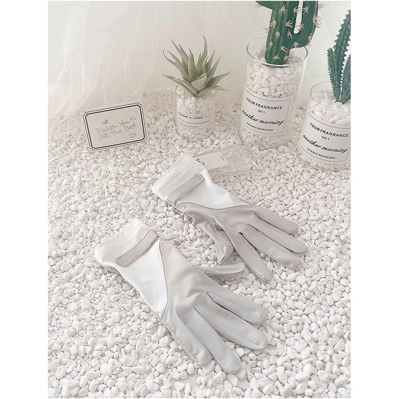 

Summer UPF50 + Sun Protection Gloves Women s Driving Outdoor UV-Proof Ice Silk Thin Bicycle Non Slip Touch Screen Ice silk gloves-Gray