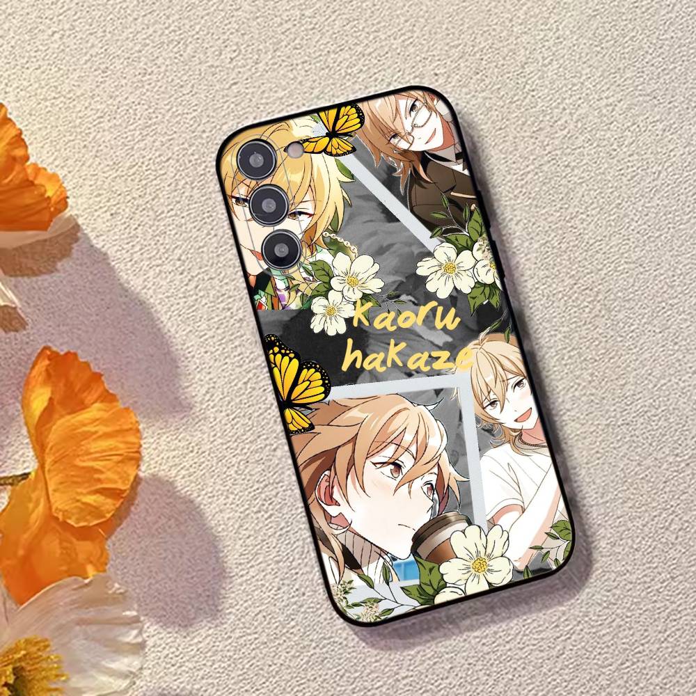 Ensemble Stars Game Hakaze Kaoru Phone Case Black Silicone Soft For Samsung Galaxy A73,A72,A71,A70,A53,A52,A51
