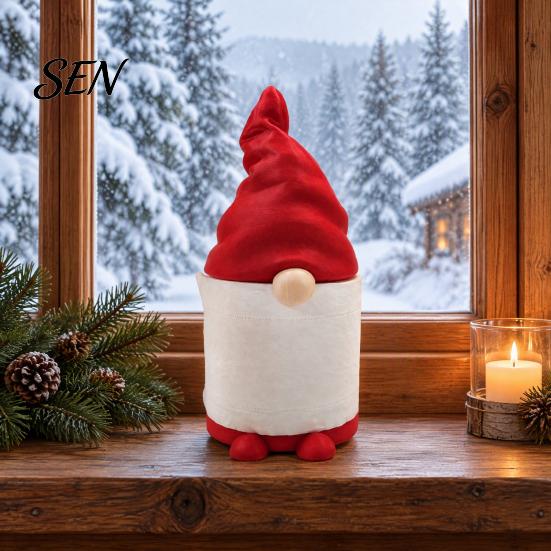 Standing Paper Towel Dispenser 3D Printed Santa Gnome Holder, Decorative Christmas Faceless Dwarf Holder Roll Stand for Bathroom Living Room