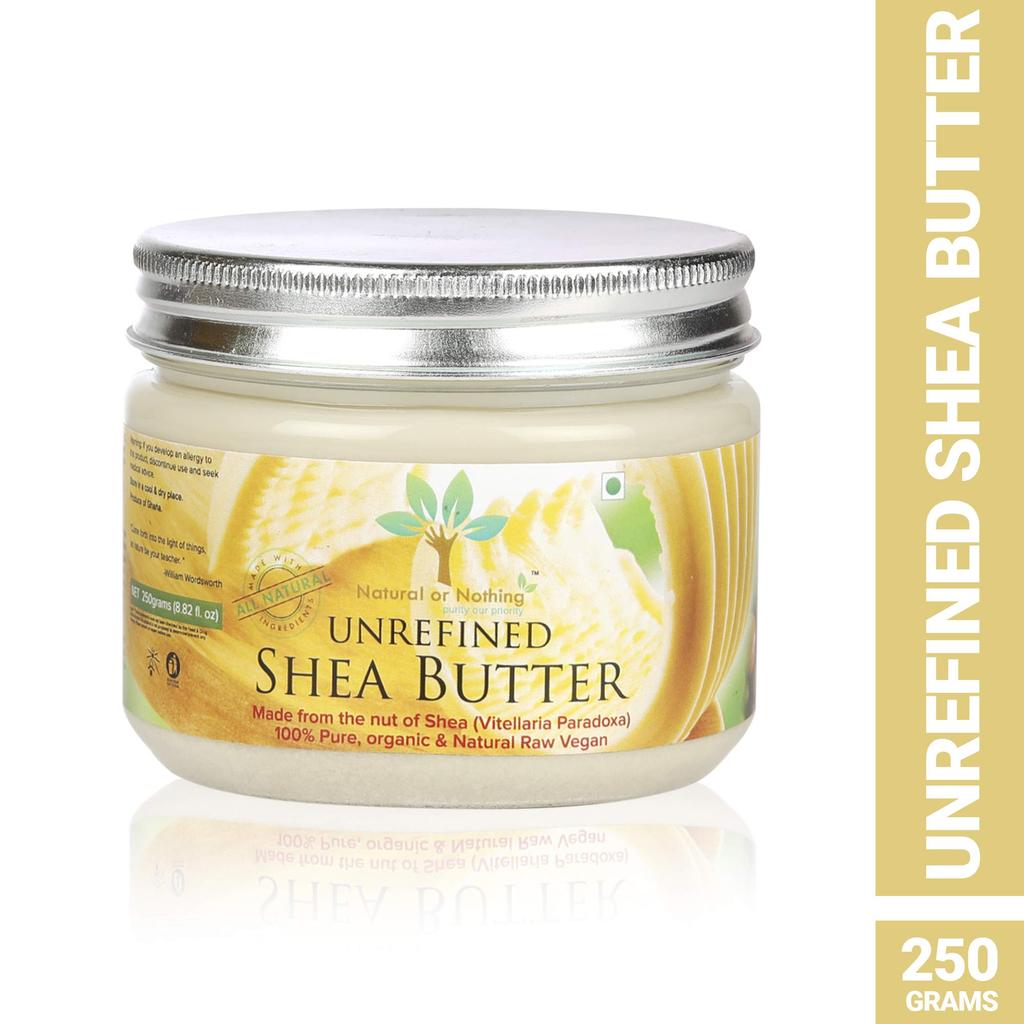 Natural or Nothing Raw Unrefined Organic Shea Butter (250 grams)