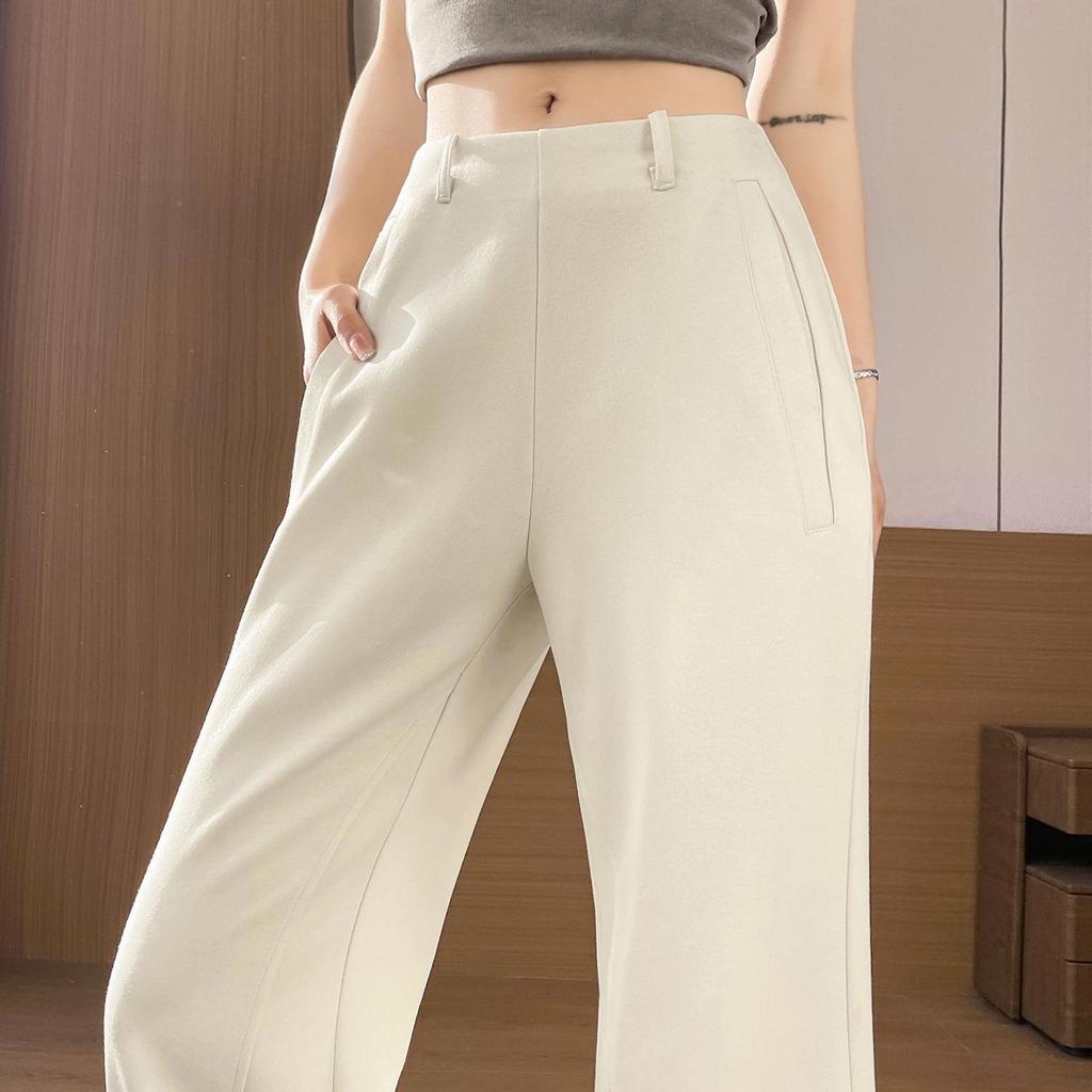 Petite Low-Rise Micro-Flare Wide-Leg Casual Sweatpants - Slimming, High-End 2026 Spring Collection