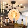 Tengyuan Edison Bulbs, LED Filament Bulbs, E26, 60W, Warm White, 2700K, 800lm, 6W, Omnidirectional, ST64, Amber Glass, GoldAmber, RetroAntique Style,