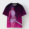 Dziecięca koszulka graficzna KPop Demon Hunters z miękkiej tkaniny