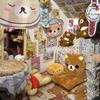 Kawaii Rilakkuma All-in-One Plüschstuhl Kissen Rückenlehnenkissen Weiches Gemütliches Sitzpolster für Wohnheim Bürostuhl Sofa Schlafzimmer Frauen