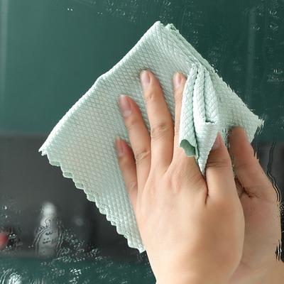 Fish Scale Cloth Absorbs Water and Is Not Easy To Lose Hair. Wipe Glass Cups, Bowls, Tables, Mirrors Without Traces Kitchen Cleaning Towel