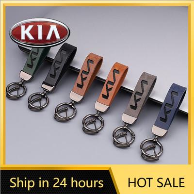 2026 Hot Car Sticker Leather Car Emblem Key Ring Chain Pendant For KIA Ceed Sorento K3 Rio Sportage Soul Picanto Auto Styling Ke