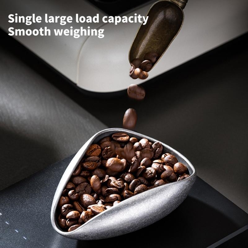 Coffee Measuring Dish with Integrated Scale Metal Multifunctional Home Accessory Coffee Dosing Tray for Measuring Use