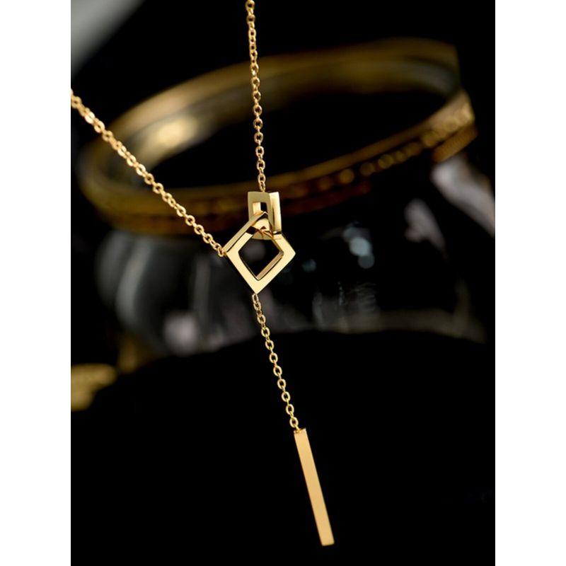 Steel Accessible Luxury Fashion New European and American Style Necklace Female Korean Simple Ins Fashion Stylish Versatile Mori Tassel Clavicle Chain