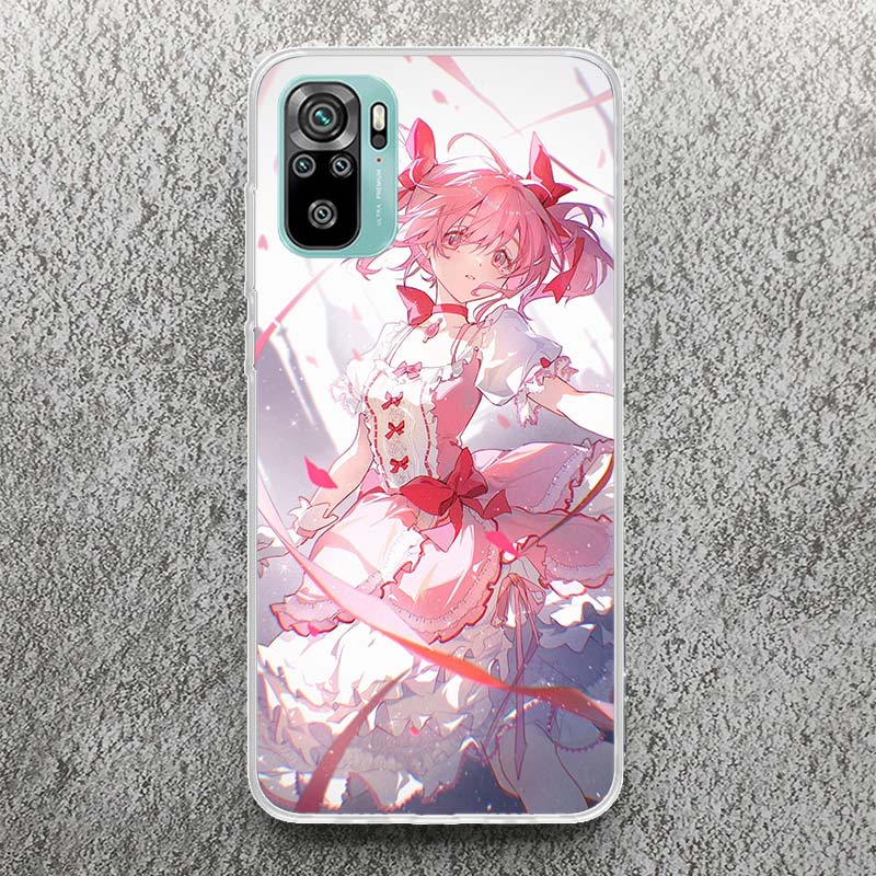 Madoka Magica Anime Print Soft Case for Xiaomi Redmi 14C 13C 12C 13 12 Phone Shell 10C 10A 10 9A 9C 9T 9 8A 8 7A 7 6A 6 Pro