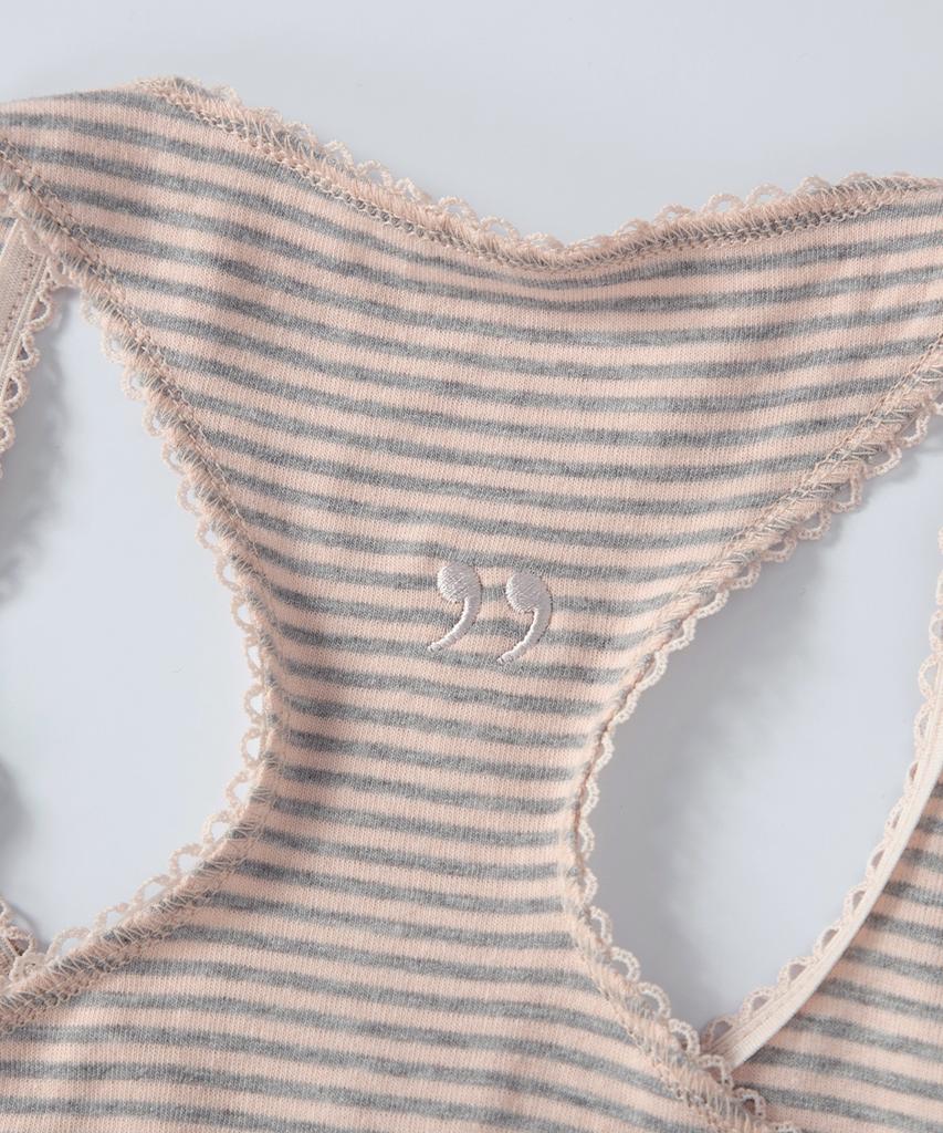 Aejeuon Ripple Stripe Sleeveless / Pink
