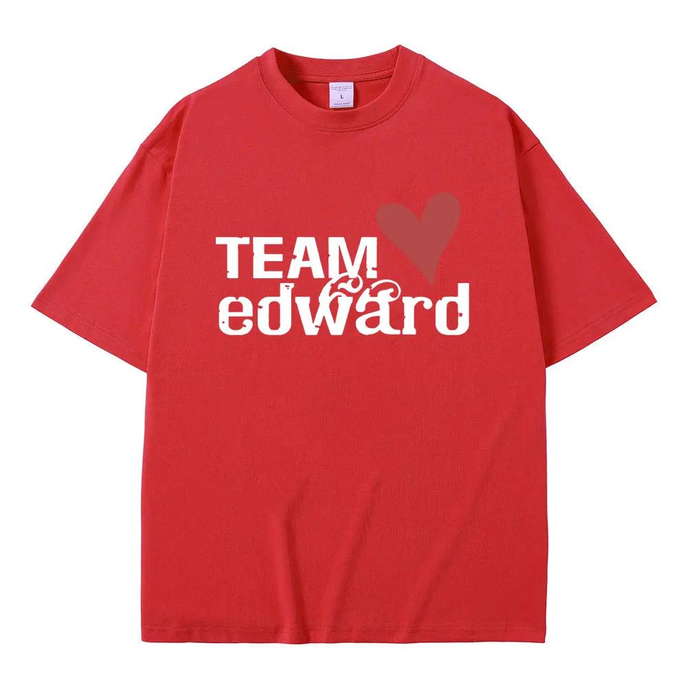 Jacob Wears Team Edward Same Style T Shirt Twilight Fans Clothing Vintage T Shirts Men Women Cotton Oversized T-shirts