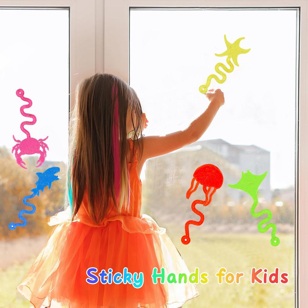 Sticky Marine Animal Sticky Hand Prank Toy Wall-Climbing Elastic Stretch Vent Tpr Stress-Relief Sticky Fun Children'S Party Gift