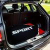 Black Dirt-Resistant Crystal Velvet Car Mat - Sports Style Trunk Lining Pad