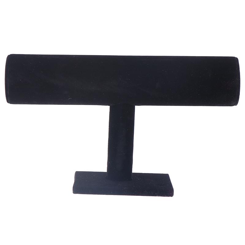 Velvet T-Bar Display Stand Holder Organizer Bracelet Jewelry Watch Headband Rack