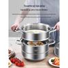 KOBACH 304 Stainless Steel 3-Layer Steamer Pot