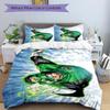 3pcs Green Lantern Cover Set,Soft Comfortable Duvet Cover,Guest Room (1*Duvet Cover + 2*Pillowcases, Without Core) Yy251024062