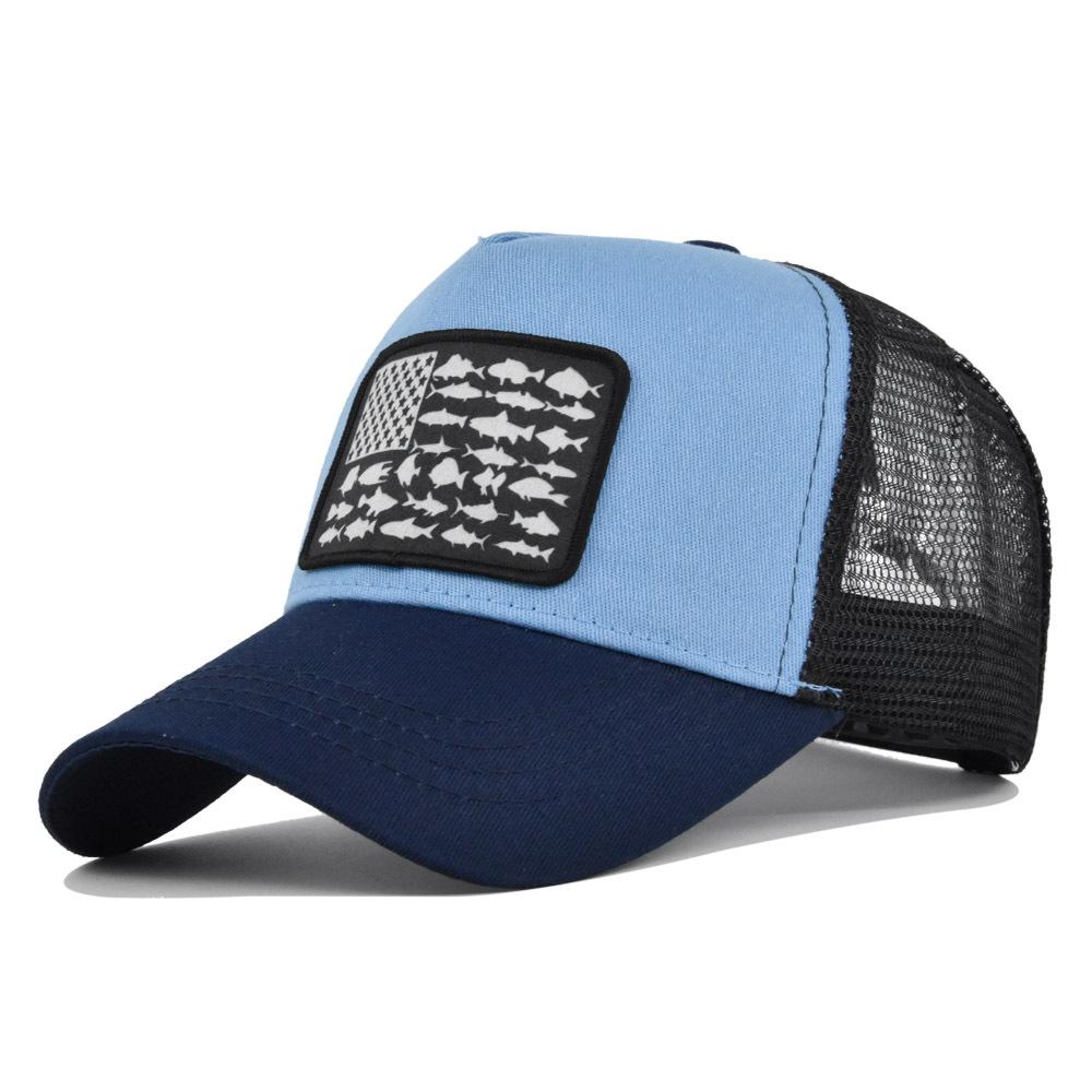 American Flag Trucker Hat Snapback Baseball Cap for Men Women Mesh Adjustable Fit