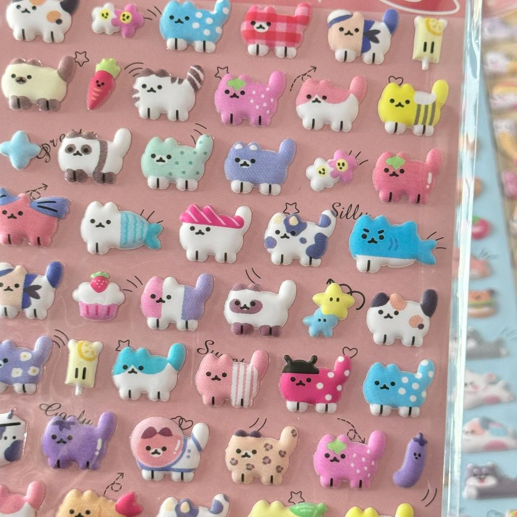Ute 3D Stereo Student Sticker Kawaii Cartoon Ghost Animal Scrapbook Journal Sticker DIY Decor Camera Phone Stationery Sticker