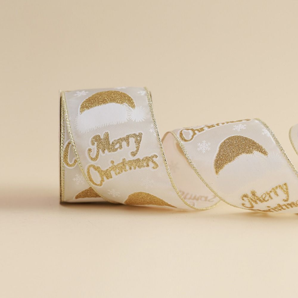 

Золотые рождественские ленты Имитация пенькового материала Тканая лента Ручная подготовка и производство 1