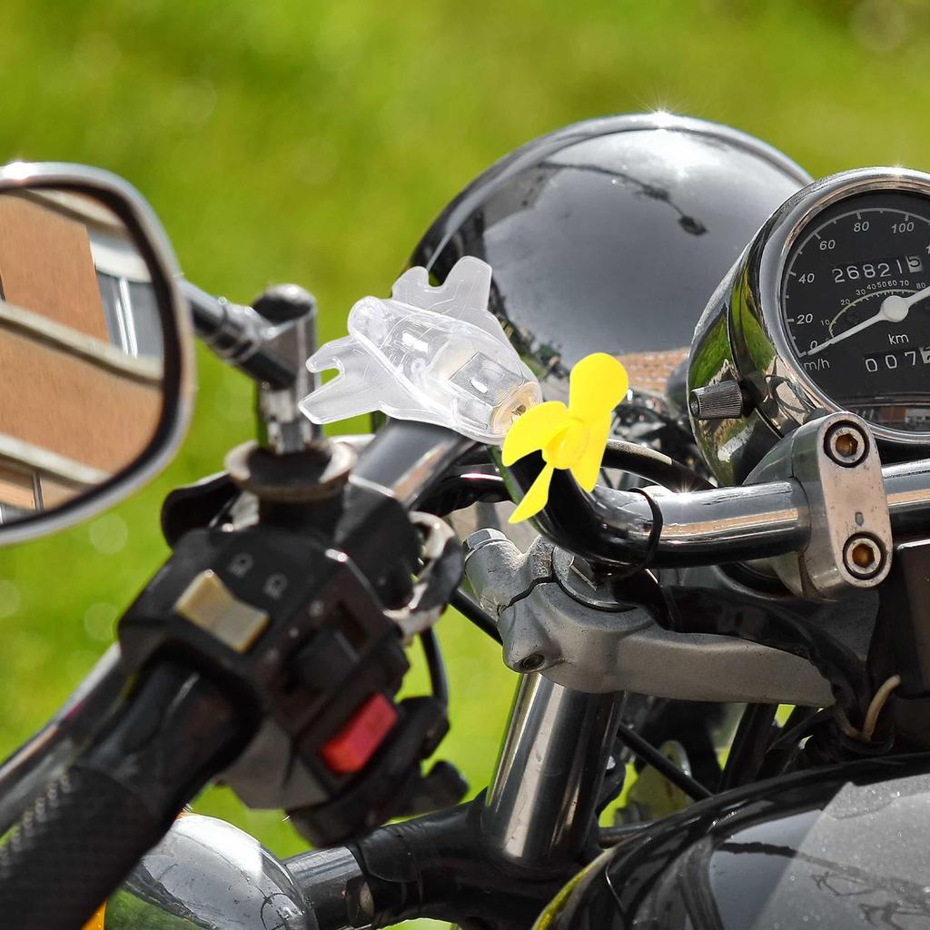 Motorcycle Propeller Bicycle Motorbike Handlebar Decoration Airplane Broken Wind Cycling Riding Accessories with LED Lights