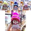 Crystal-studded Monchhichi Keychain Knit Hat Mink Pendant Arcade Prize Exchange Gift