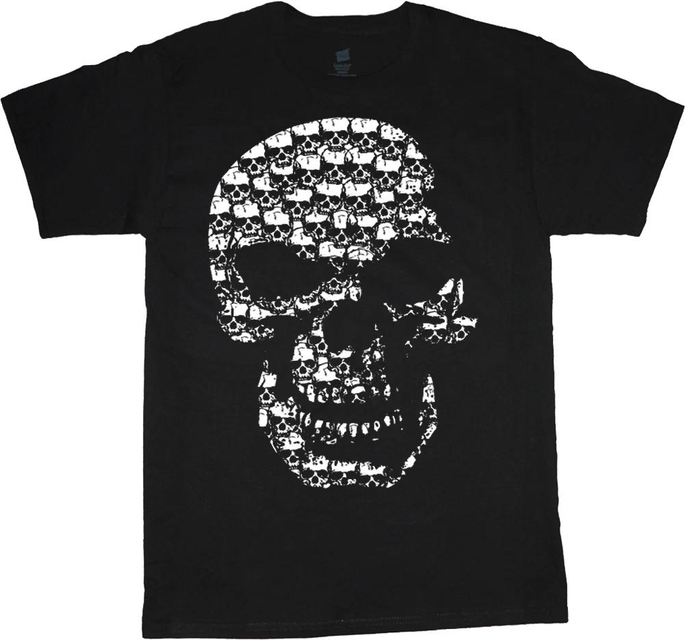 Skull of Skulls design biker decal shirt heavy metal rock t-shirt for men XS