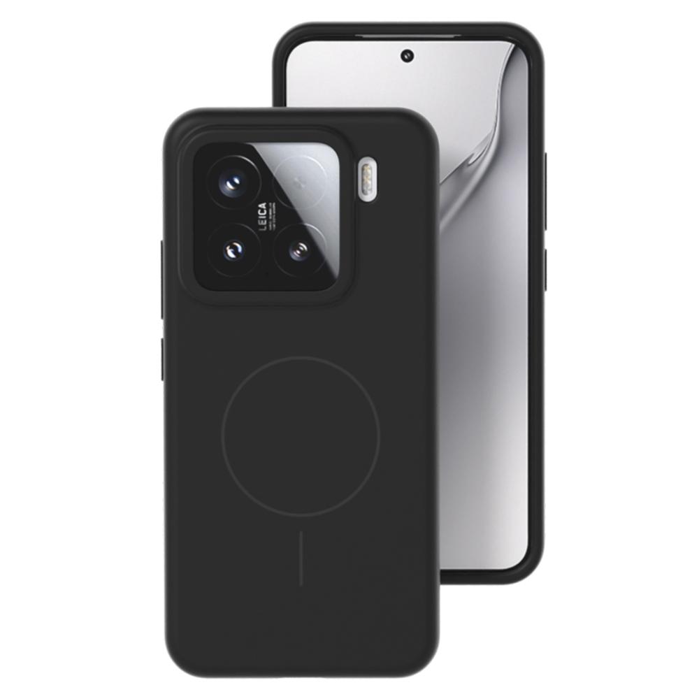 

For Xiaomi 14 Liquid Silicone Case Compatible with MagSafe Skin-Touch Phone Cover Black