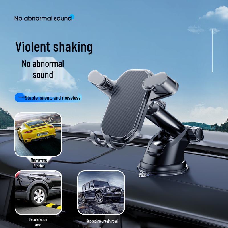 2-in-1 Car Phone Holder: Suction Cup & Air Vent Dashboard Mount