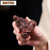 Creative Purple Clay Tea Pet Boutique Bodhidharma Statue Ornaments Handmade Buddha Sculpture Crafts Home Teaware Decoration Art