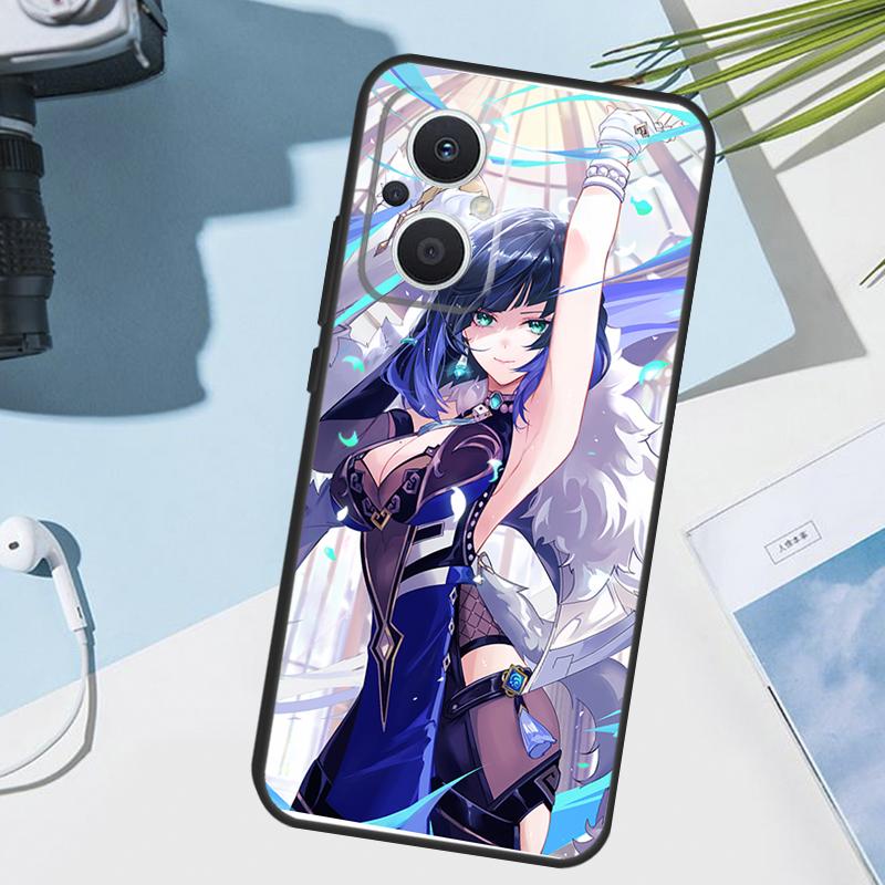Genshin Impact Yelan Case For OPPO Reno 13 13F 12 11 F 8T 7 8 10 Pro OPPO Find X8 X6 X3 Pro X5 Lite Cover Funda