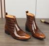 Luxury Men Boots Real Cowhide Leather Shoes For Successful Gentalman Suit Design Pure Handmade Fashion High Quality Male'S Boots