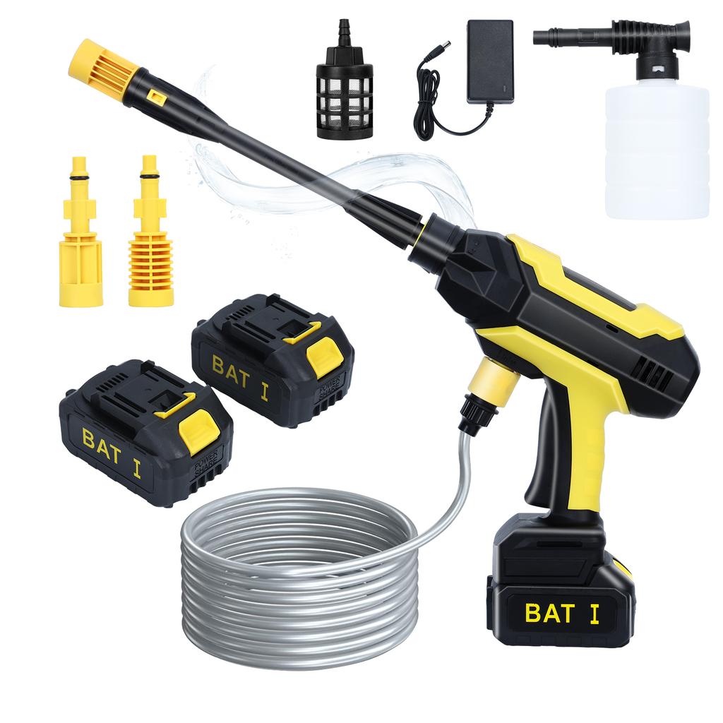 150W 10-20BAR Cordless Electric High Pressure Washer Efficient Car Garden Cleaning Spray Gun Tool Handheld Portable Power Washer