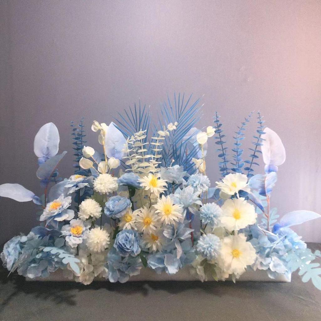 Großes Seidenblumen Hochzeitsgang & T-Bühnen Dekorationsset