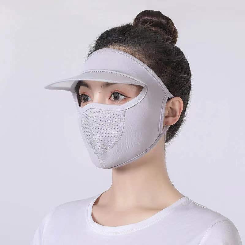 Ice Silk Women's Sunscreen Mask: UV Protection, Breathable, Stylish Design, Protects Eye Corners, 2024 Edition