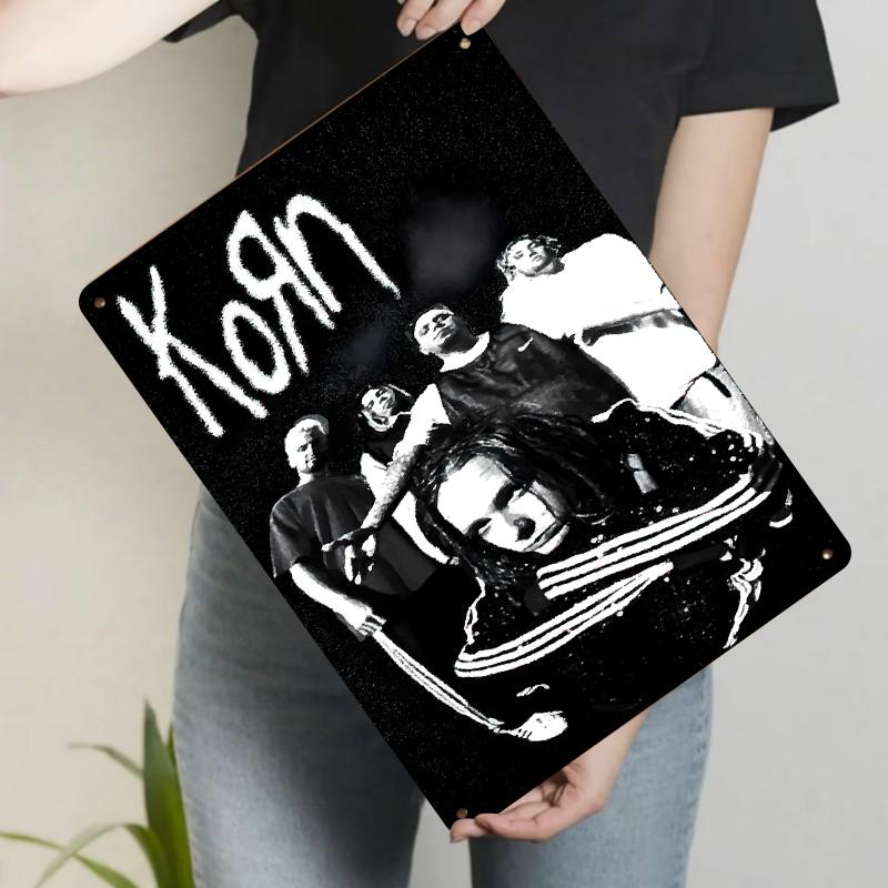 

Korn Band Poster Metal Wall Art Decorative Tin Sign for Music Room Garage Home Decor 20x30cm（7.8x11.8inch）