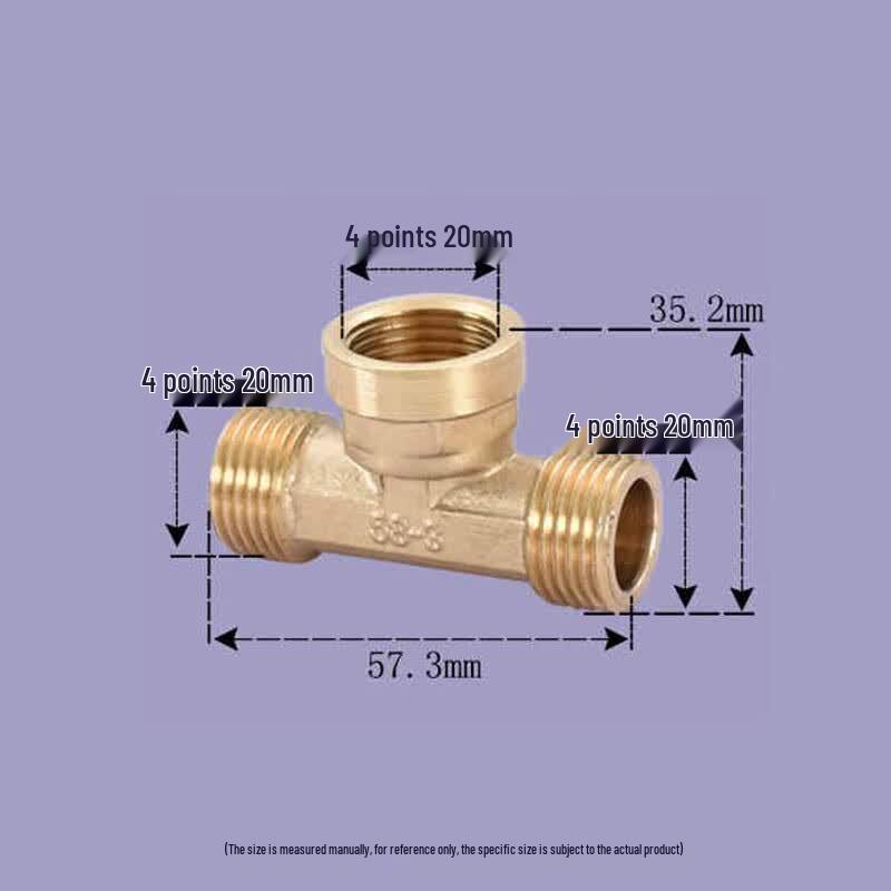 Brass Plumbing Tee Connector