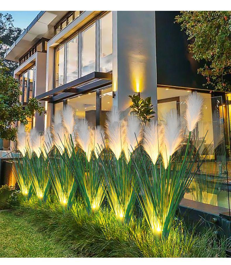 LED Solar Reed Garden Light for Outdoor Decor