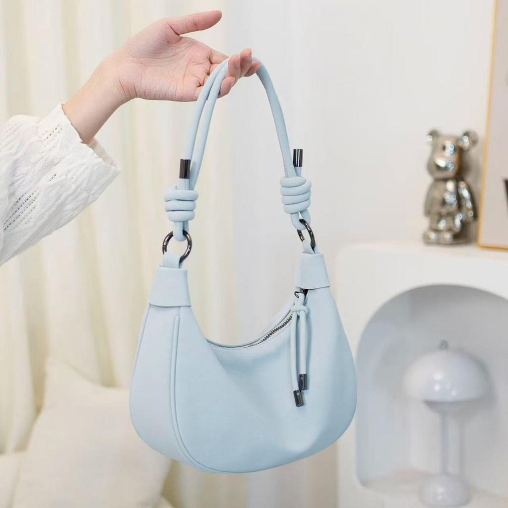 Super Popular Wrinkled Dumpling Bag Women's Bag 2025 New Croissant Bag Trendy This Year Popular Shoulder Handbag Crossbody Bag