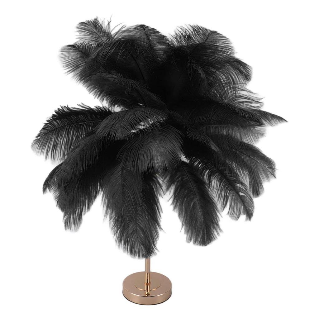 Lampă de masă decorativă 30 buc. Pene Lumină reîncărcabilă prin USB Lumină de birou cu control tactil încorporat