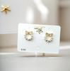 Bow Pearl Round Earrings
