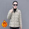 Women's Autumn and Winter Parkas – Short Coats, Zippered Stand-Collar Jackets, Full-Sleeve Thick Warm Outerwe