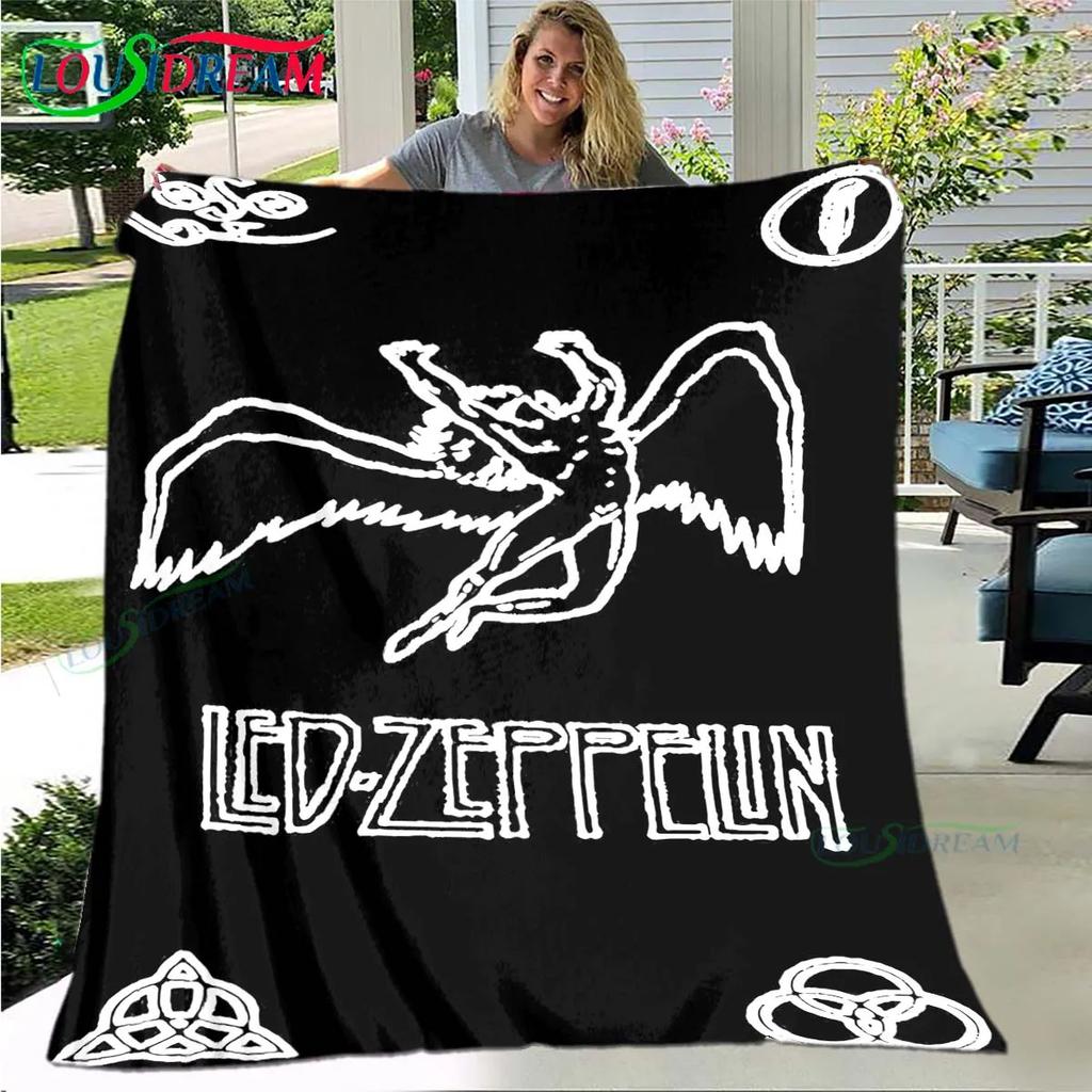 Pop Singer L-Led-Zeppelin Blanket,Flannel Throw Blanket for Home Bedroom Bed Sofa Picnic Office Hiking Leisure Nap Birthday Gift