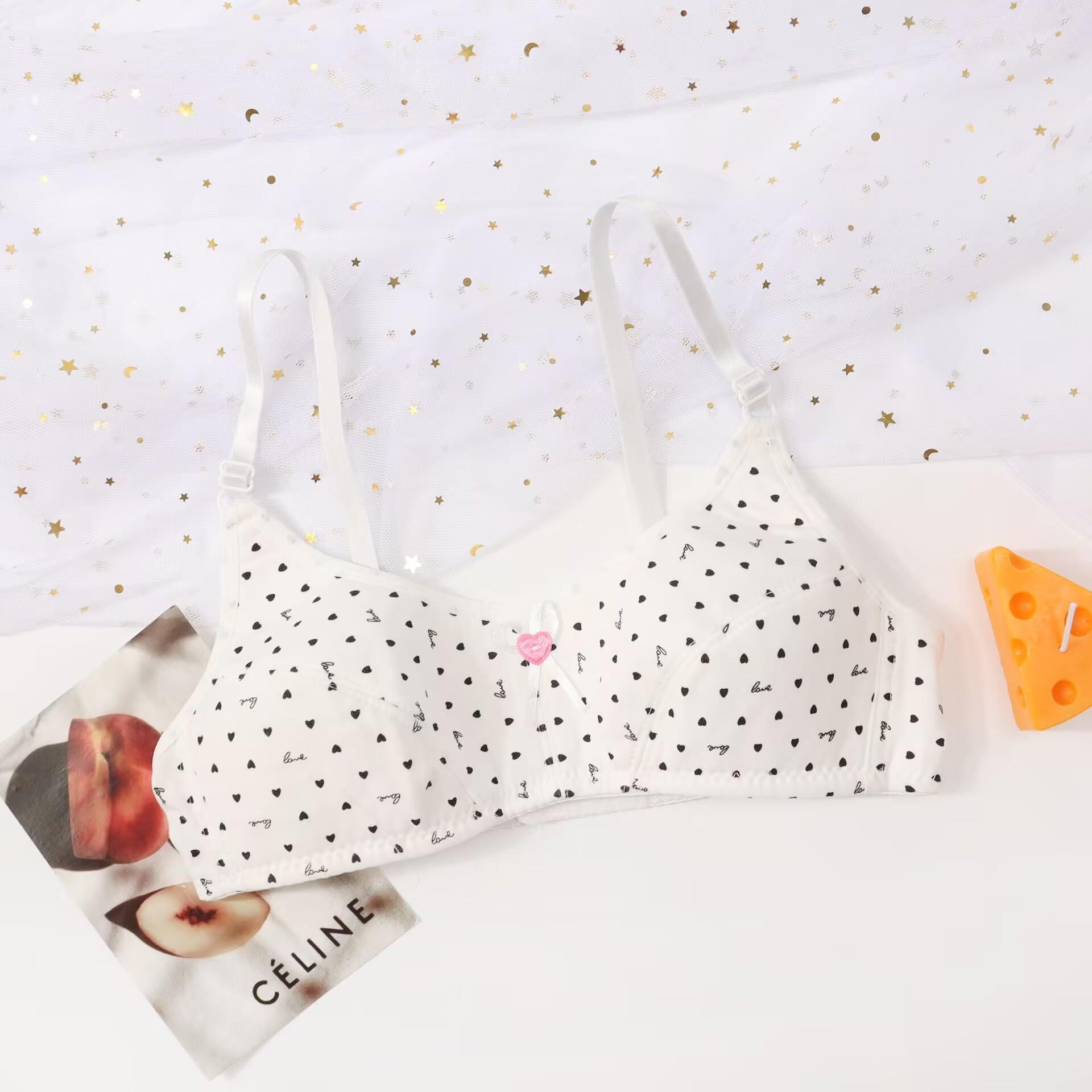 

Бюстгальтер для девочек, хлопковое нижнее белье с пряжкой сзади, тренировочные бюстгальтеры для девочек-подростков, дышащие топы для девочек-подростков One size