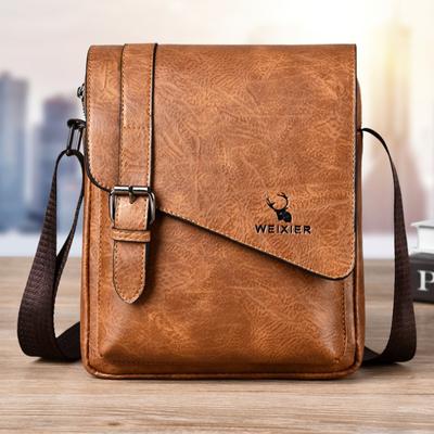 WEIXIER New Waterproof Wear-resistant Men's Messenger Bags Retro Casual Large Capacity Men's Tote Bag Casual Fashion Diagonal Hanging One Shoulder Bag